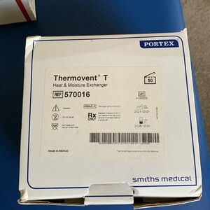 SMITHS MEDICAL THERMOVENT T 570016 PORTEX HEAT MOISTURE EXCHANGER HME CASE OF 49